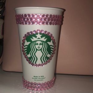 Starbucks hot coffee cup -bling